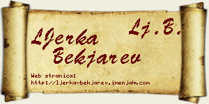LJerka Bekjarev vizit kartica